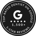 Top rated dentist on Google seal