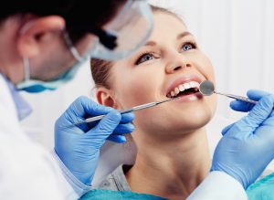 woman in the dental chair