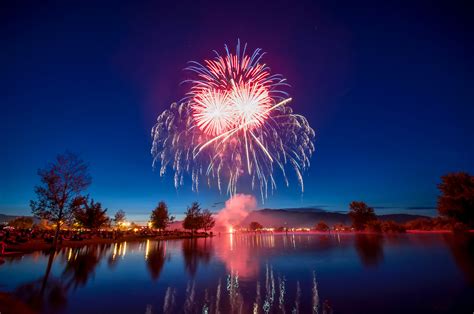 fireworks in the night sky